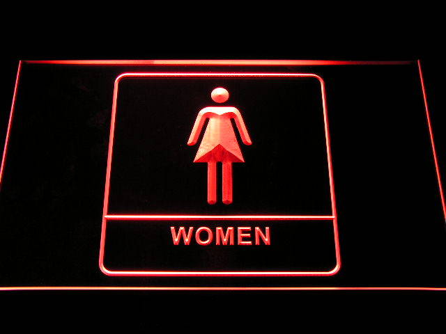 Women Female Girl Toilet Restroom Display Neon Light Sign